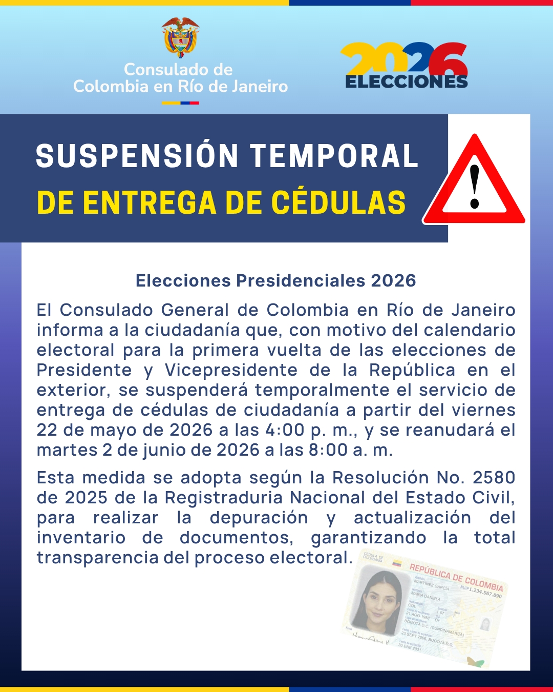 Suspención de Cédulas
